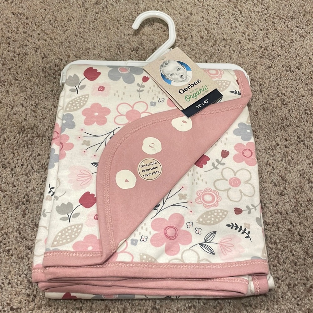 Gerber Organic Reversible Baby Blanket